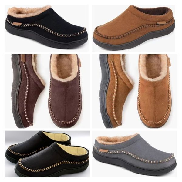 

Fall winter cotton slippers designers design woolen edge indoor home outdoor leisure non-slip warm suede slippers, Pink