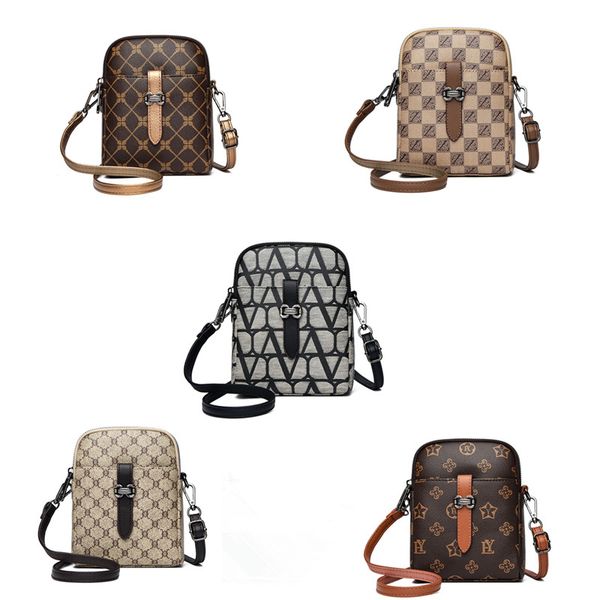 

Wholesale women handbag classic Joker Plaid mobile phone bag daily Joker rhombic mother change foreskin buckle elegant retro padded leather backpack 1284#, Brown