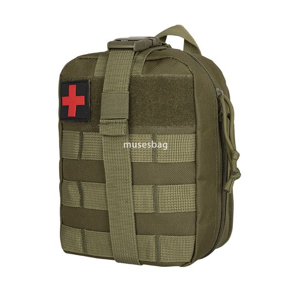

Tactical camouflage outdoor medical kit Multifunctional field emergency supplies reserve kit fire preparedness rescue emergency, Army green