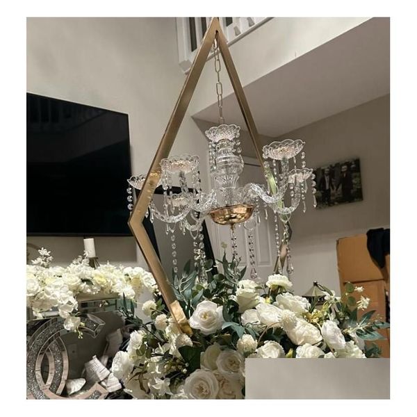 

Party Decoration 4Pcs Wedding Gold Metal Tall Dia Table Centerpieces With Candle Holder For Backdrop Arch Drop Delivery Home Garde Dhyrd