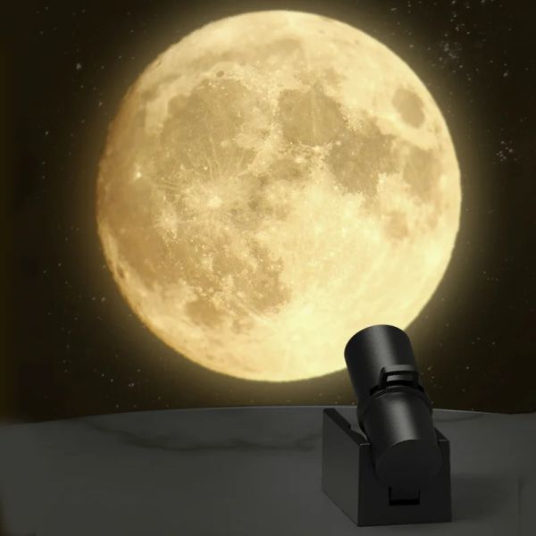 

USB LED Night Light Moon Projector Atmosphere Lamp Planet Projection Background Wall Decoration Light For Bedroom Birthday Gift