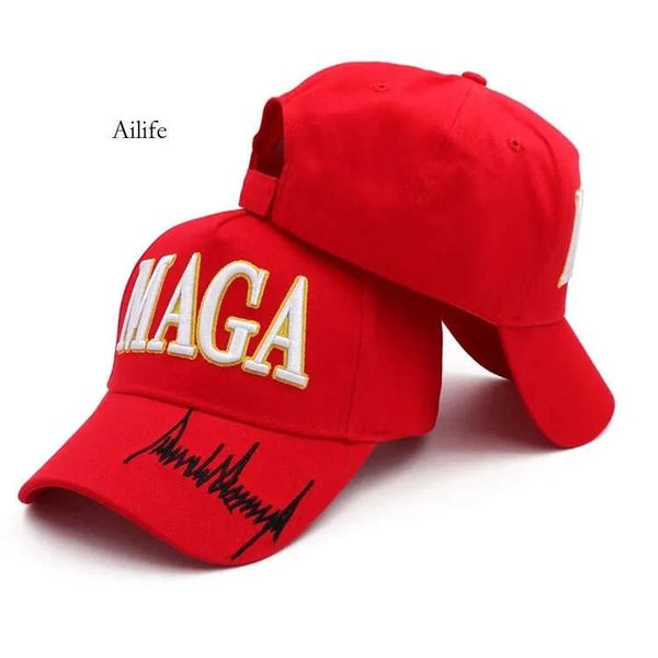 

MAGA Embroidery Hat Cotton Trump 2024 Black Red Baseball Cap For Election Party Hats Lt1096 0723