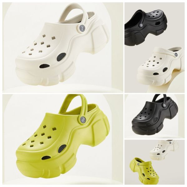 

Casual summer Clogs Outdoor Waterproof Platform Women Slippers Beach Slides Massage Beard Black Green white Designer Sandals, Grey