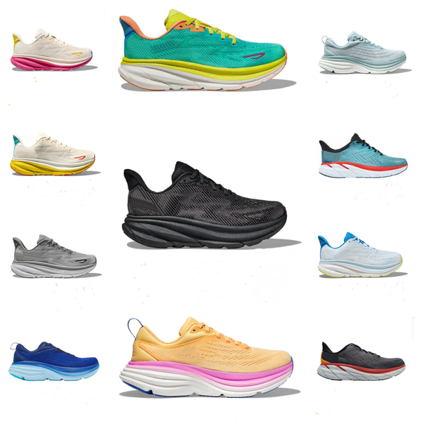 

2024 Clifton 9 Casual Bondi 2 Cliftons Shoes Sports Harbor Mist Black White Carbon X Free Womens Casual Shoes Dad Platform Trainers Sneaker, Blue