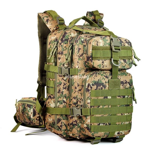 

Upgraded thermal insulation material 3P tactical backpack outdoor sports hiking bag camping picnic camouflage bag, Army green