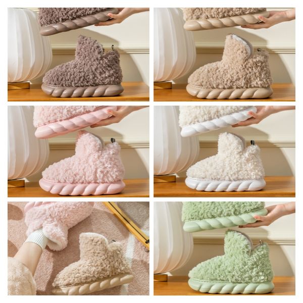 

High-top package with cotton slipper winter warm Men and women couples home Indoor and outdoor non-slip Soft bottom cotton shoes, Black