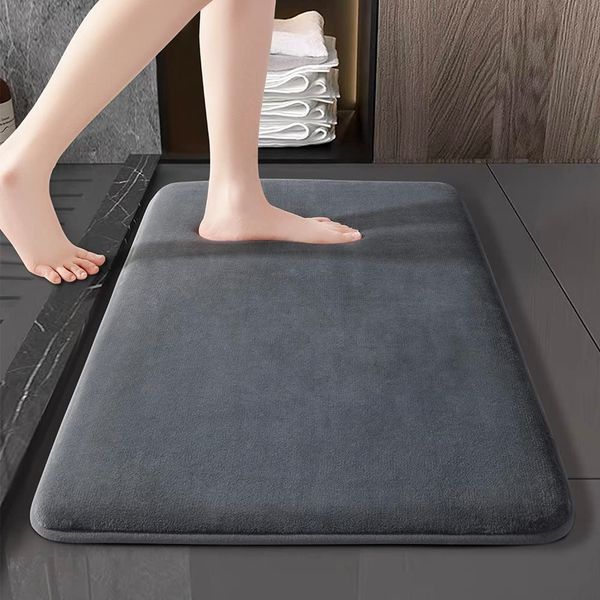 

FMOVE Super absorbent bath super anti slip coral veet bathroom or mat, door mat