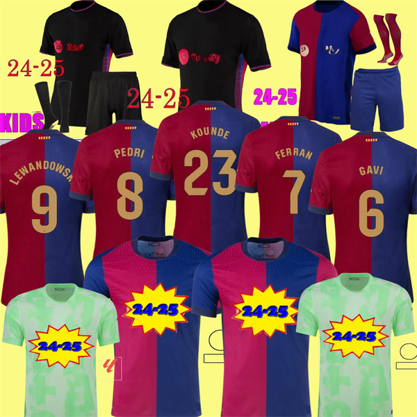 

LEWANDOWSKI 23 24 25 S-XXXL soccer jerseys Karol G PEDRI GAVI R. ARAUJO FERRAN RAPHINHA 2023 2024 F. DE JONG Camisetas football shirt men kids kit LAMINE YAMAL Fermin, Orange
