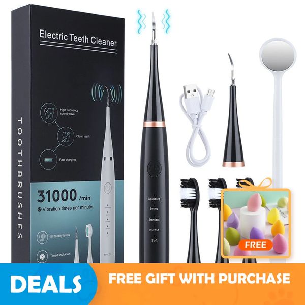 

Electric Toothbrush Set Six Functions for Total Oral Care Efficient Tartar Removal with Scaling Teeth Feature F618-27