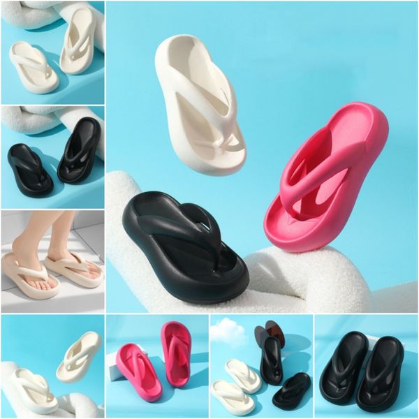 

2024 Trendy Slippers Ladies Flip Flops Summer Slope Heel Clip Foot Slippers Outer Wear Personalized Beach Slippers Women, Grey