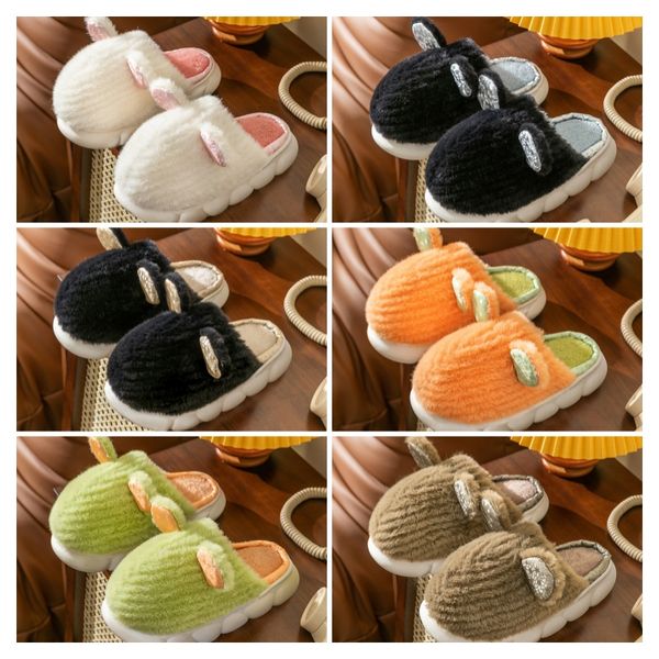 

Cute cartoon image Designer design fathead fish shape Winter home Baotou cotton slippers Cartoon big head thick bottom slipper, Blue