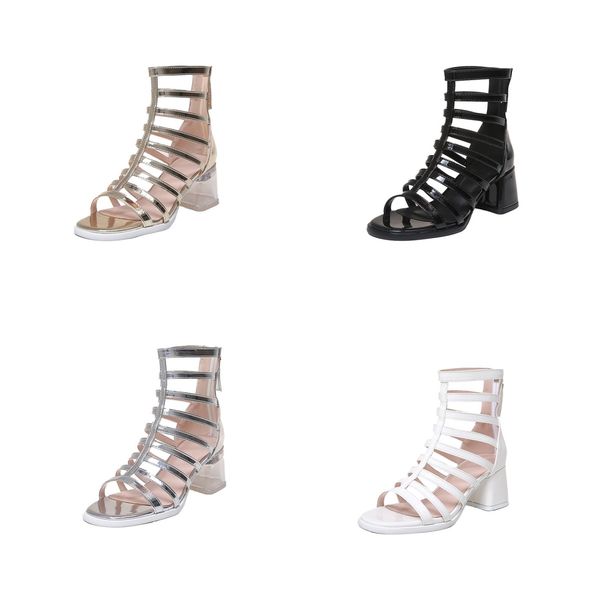 

Sandals high heels designer sandals designer heels slides womens fashionable women's boots white high heel Buckle chunky womens summer beach brand 2024 34-40, Black