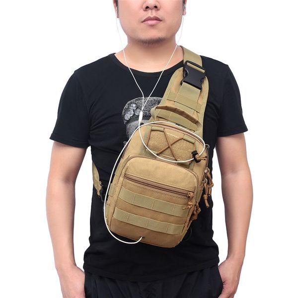 

Oxford Army Fan Bag Camo Field Sports Small Chest Bag One Shoulder Oblique straddle Outdoor Tactical Bag Chest hanging bag, Black