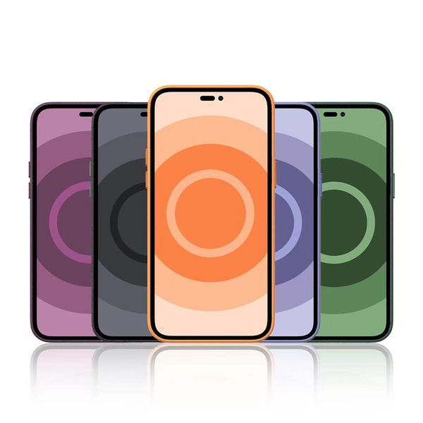 silicone Liquid Magnetic Phone Case for Phone 15 Pro Max 14 13 12 Plus Compatible with Mag Cases and retail package Pop-up animation