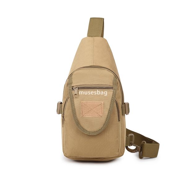 

Camo Chest Bag Men's single shoulder crossbody bag Men's Nylon Oxford cloth outdoor bag Student small straddle backpack women, Army green