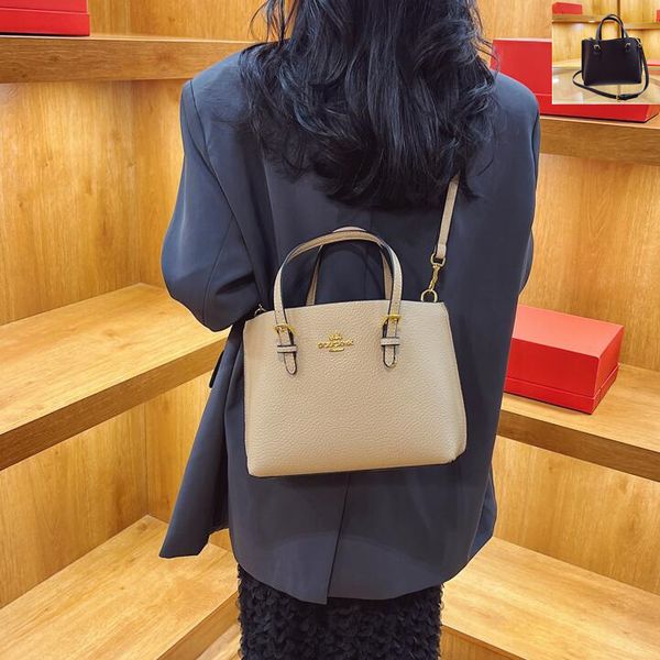 

Fashion womens shoulder bag elegant atmosphere lychee handbag simple Joker solid color thickened leather handbag commuter trend women bag factory wholesale 665#, Beige