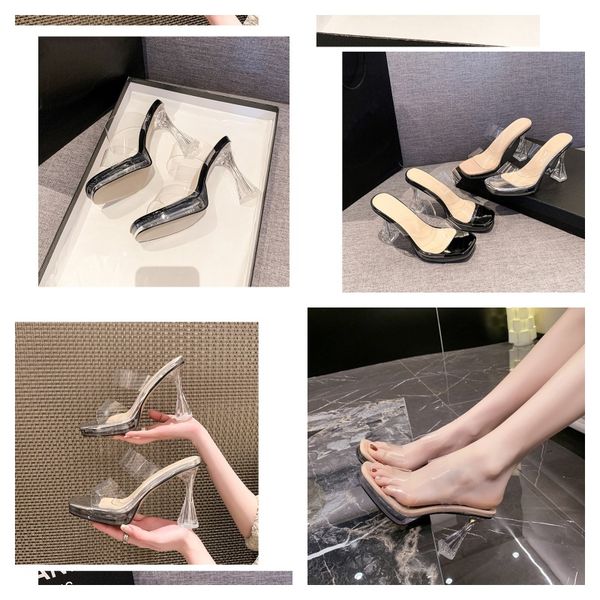 

designer sandals for women slides triple black white sandal leather patent slipper womens shoes, Grey