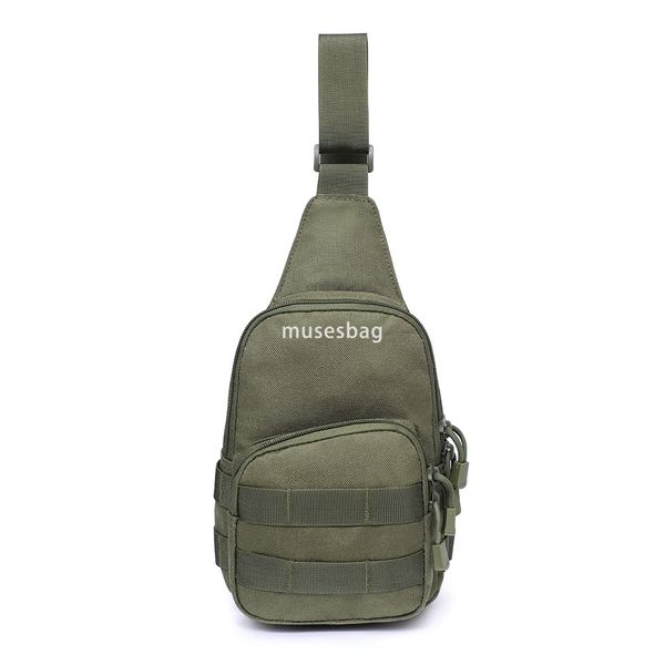 

Tactical Chest Bag Riding Bag Camo Field Sport Small Chest hanging Bag One shoulder diagonal outdoor blast, Khaki