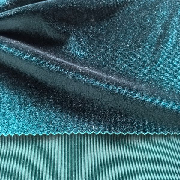 

Korean velvet fabric with 95% polyester and 5% spandex