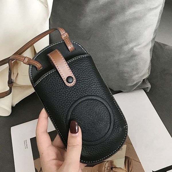 Universal Crossbody Designer Phone Case for Apple iPhone 16 15 Pro Max Samsung Galaxy S25 S24 S23 Note 20 Ultra Luxury Genuine Leather Bag Purse Back Card Holder Black