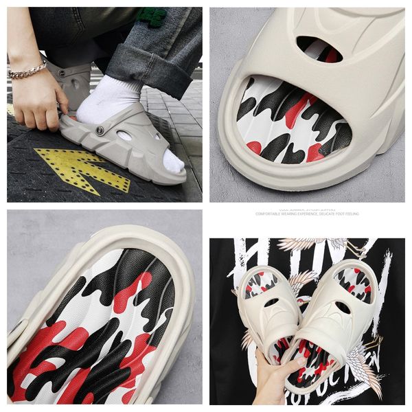 

large size slippers for men, summer breathable sandals, beach sandals, couple slippers, home wear, casual sandals, trendy men black GAI, Grey