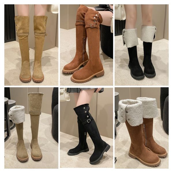 

2024 autumn winter season cotton shoes long boots plush boots Thick velvet snow boots shoes Designer design can be turned out long boots, Red
