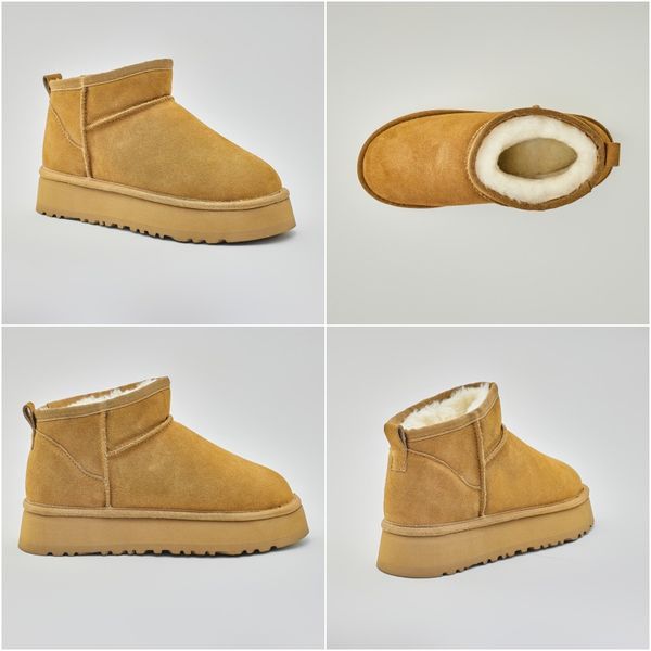 

Fashion winter new thick bottom snow boots women's mini short warm solid color cotton shoes, Red