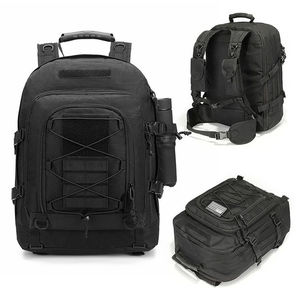 

Cross-border hot spot tactical mountaineering backpack 65L large capacity can be expanded waterproof wear-resistant outdoor sports backpack, Digital camo