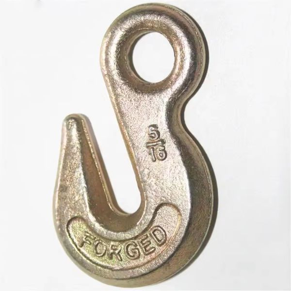 

European type electro-galvanized eye grab chain hooks