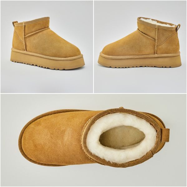 

Winter new short plush women's ankle boots thick bottom casual warm women's snow boots fashion ankle boots, Red