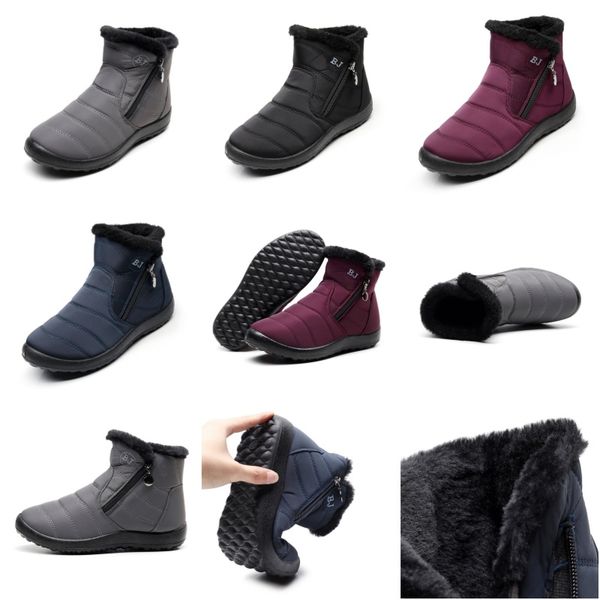 

Designer Casual Classic Women's Mid Calf Boots Snow Boots Slip Resistant Solid Color Waterproof Boots, Brown