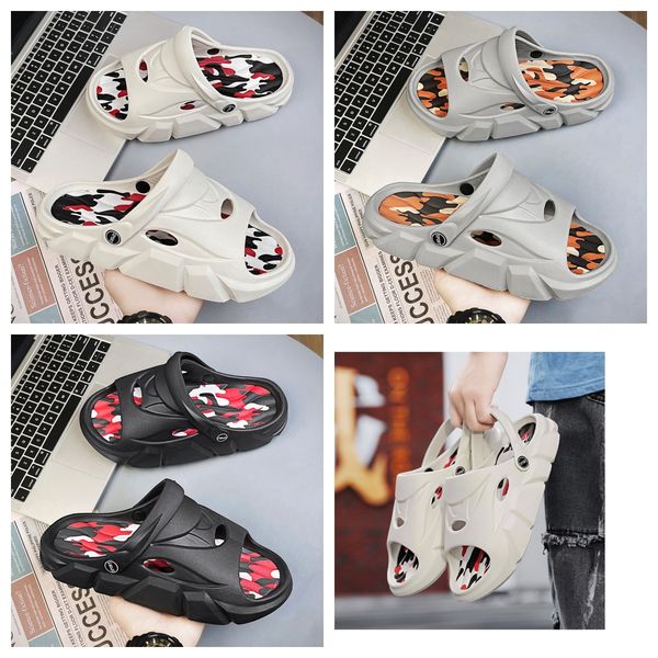 

plus size slippers for men, summer breathable sandals, beach sandals, couple slippers, home casual sandals 2024 black beige grey GAI, White