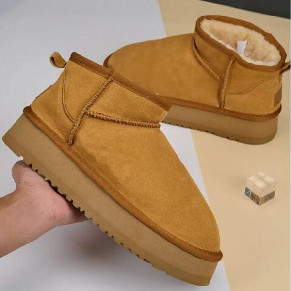 

2025 New Tazz classic ultra mini boots disquette platform Tasman Scuffette Slippers Australia mustard seed funkette sliders women Men goat braid natural oilve, Ug003