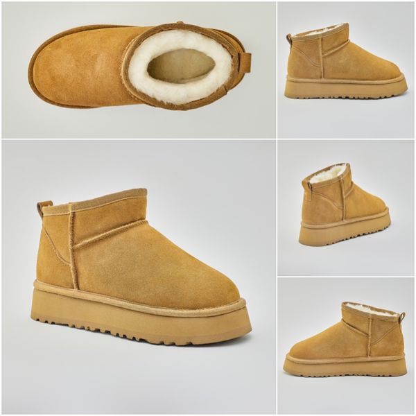 

Winter casual new short plush women's ankle boots thick bottom casual warm women's snow boots ankle boots, Red