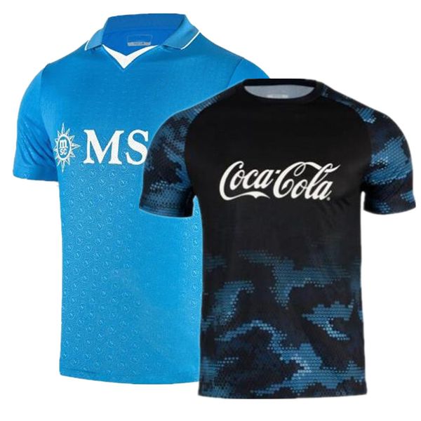

24 25 Napoli soccer jerseys Maglia Allenamento Blu Navy 2024/2025 KVARATSKHELIA HOME AWAY Third shirt MINJAE maillot naples OSIMHEN POLITANO football shirts