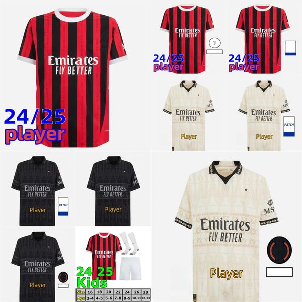 

24 25 AC Home court Soccer Jerseys MILANS IBRAHIMOVIC GIROUD THEO TONALI REIJNDERS Shirt ROMAGNOLI RAFA LEAO .CASTILLEJO REIJNDERS LOFTUS-CHEEK Football uniform, Orange
