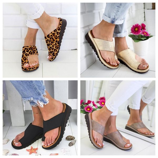 

Women's flat toe casual sandals Slope Heel Slippers Summer beach sandals Lightweight Cool Dragging Outerwear leopard yellow purple size 35-43 GAI, Blue