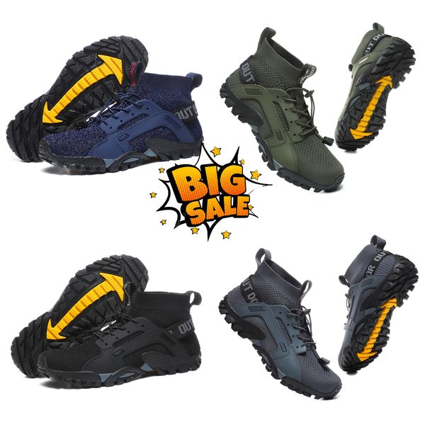 

Designer Shoes Free shipping Green Black Grey Blue Men's Women's lace-up resistant sports casual shoes Outdoor breathable lightweight High cut thick soled 38-48