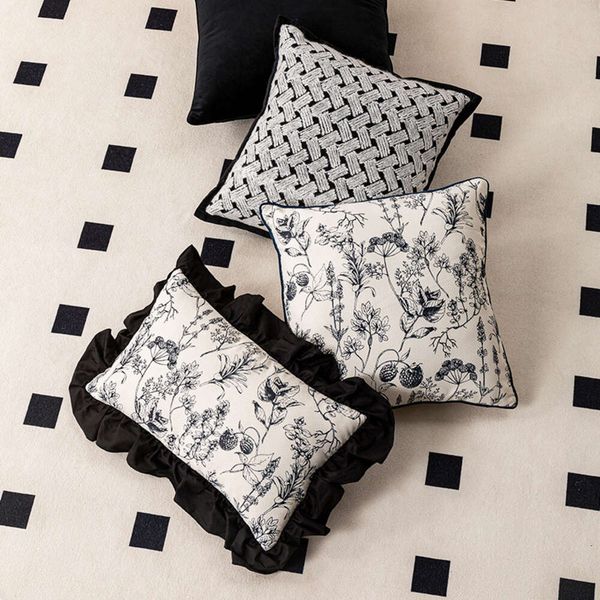 

Modern Nordic Ins style ral jacquard living room sofa cushion bedroom headboard pillow pillowcase