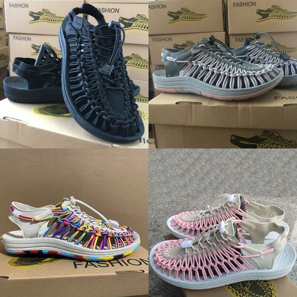 

Designer Shoes White Purple Colorful Men's and Women's Sports Breathable Sandals Strap Weaving Sandals Durable Outdoor Training Sandals 35-48, Green