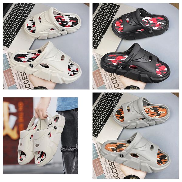 

plus size slippers Thick Bottom summer breathable sandals, MEN couple designer slippers Platform Bathroom Slides Non Slip white grey GAI, Beige