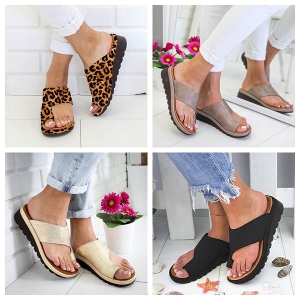 

Women's flat toe casual sandals Slope Heel Slippers Summer beach sandals Lightweight Cool Dragging Outerwear yellow size 35-43 GAI, Black