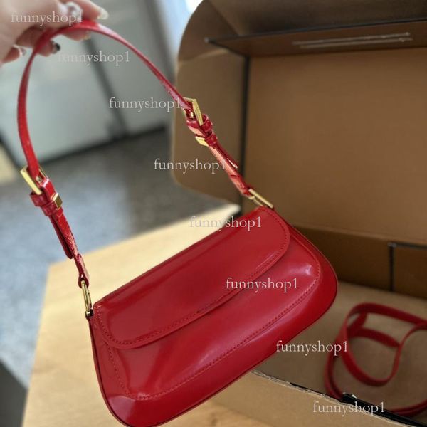 

2024 new popular leather black underarm handbag can be crossbody shoulder bag, Red
