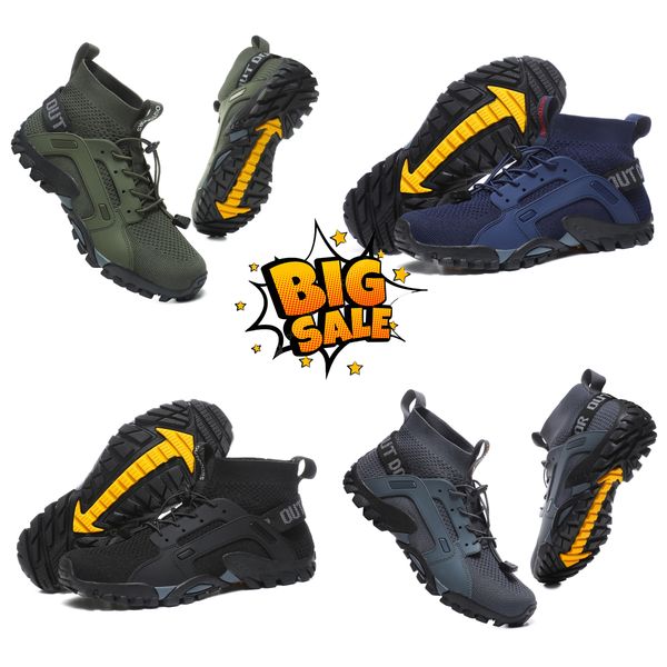 

Designer Shoes Free shipping Green Black Grey Blue Men's Women's lace-up resistant sports casual shoes Outdoor breathable lightweight High cut thick soled 38-48