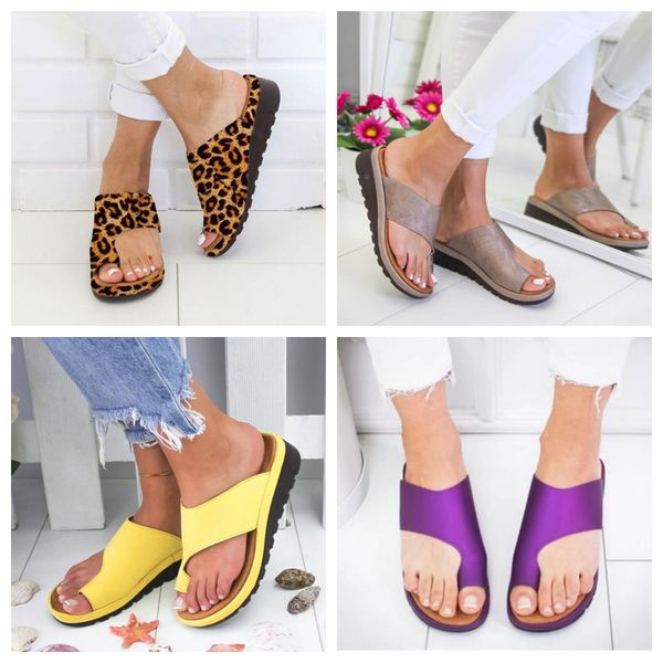 

Women's flat toe casual sandals Slope Heel Slippers Summer beach sandals Lightweight Cool Dragging Outerwear leopard size 35-43 GAI, Green