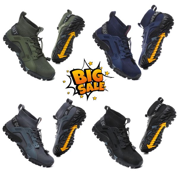 

Designer Shoes Free shipping Green Grey Blue Men's Women's lace-up resistant sports casual shoes Outdoor breathable lightweight High cut thick soled 38-48