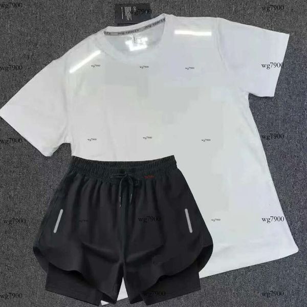 Mens Tracksuits Tech Set Designer Tracksuit T Shirts Shorts Two-piece Women Fiess Suit Print Drying and Breathable Sportswear Basketball T-shirt Jogger Asian size