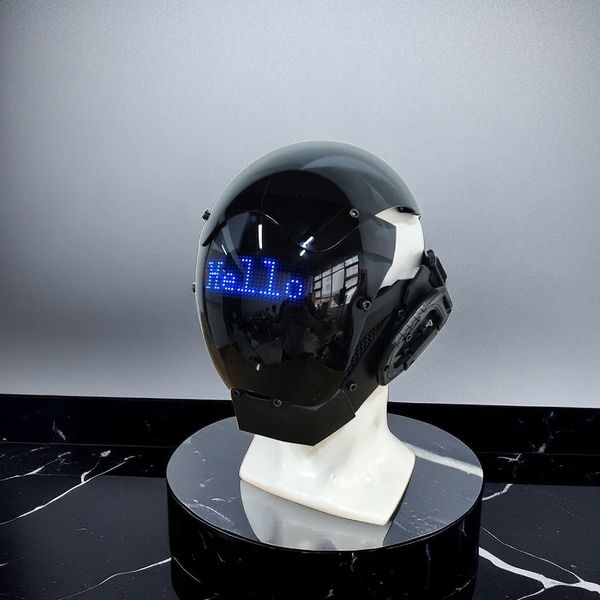 

Cyberpunk Adult Role Play Sense Diy Text Led Light Technology Cosplay Mask 240718