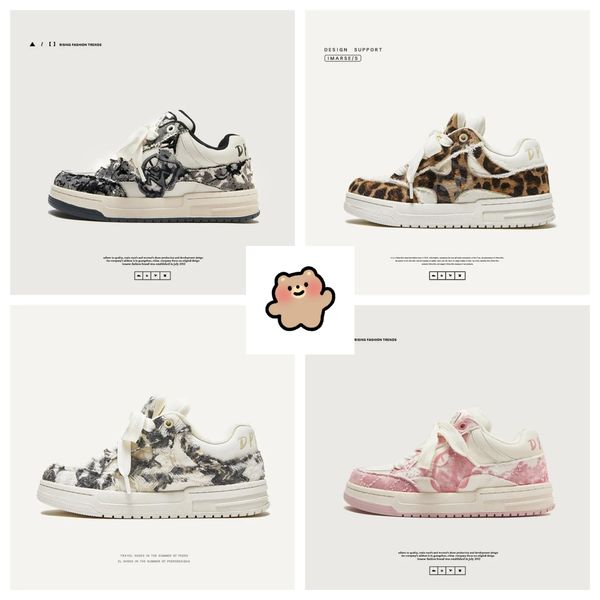 

designer shoes designer sneakers black white grey green navy blue mens womens trainers summer thick fashion sliver fabric classic round spring GAI sneaker 2024, Red