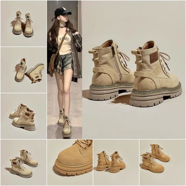 

2024 Winter New Casual Classic Designer Women's Boots Thick Sole Martin Boots, Blue